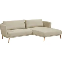 Schöner Wohnen SCHÖNER WOHNEN-Kollektion Ecksofa Pearl - 5 Jahre Hersteller-Garantie, auch in Bouclé L-Form, Maße (B/H/T): 270/71/160 cm, Füße aus Massivholz gelb