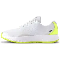 Wilson Intrigue Lite Damen-Tennisschuhe, Dynamischer Komfort und Vielseitigkeit, Weiß/Safety Yellow/Navy Blazer, Größe 5 - 38 EU
