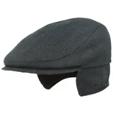 Bullani Schiebermütze Flatcap mit Ohrenklappen aus 100% Kaschmir blau 60