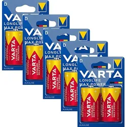 Varta Longlife Max Power Mono D LR20 Alkaline Batterie - 10er Verpackung