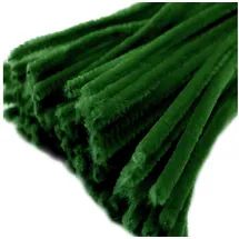 maDDma Pfeifenreiniger 20er Chenille-Draht 6mm, Länge 30cm, 28 Farben wählbar, Farbe:dunkelgrün