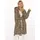 Zwillingsherz Jerseymantel "Leo Dream", Damen, Gr. L/XL (L/XL), beige, Sweatware, Obermaterial: 50% Baumwolle, 50% Polyester, comfort fit ca. Mitte Oberschenkel, V-Ausschnitt, Mäntel, mit Allover Leo Look mit Taschen