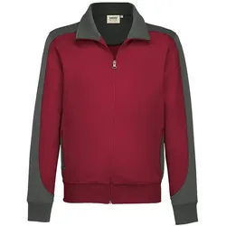 Sweatjacke Contrast "Performance" 477 - L - weinrot