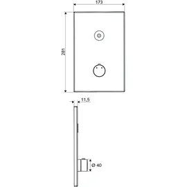 Schell Linus D-C-T Duschthermostat rund für 1 Verbraucher Chrom 019180699