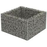 vidaXL Gabionen-Hochbeet Verzinkter Stahl 90×90×50 cm