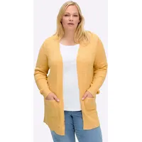 Sheego Strickjacke in ocker-meliert | Gr.: 40/42,