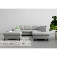 sit&more Ecksofa »Maggiore L-Form«, wahlweise mit Kopfteilverstellung, Bettfunktion und Stauraum grau