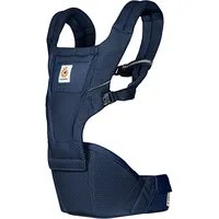 Ergobaby Alta Hip Seat Babytrage mit Babyhüftsitz für Babys und Kleinkinder ab 4 Monaten (5,5 kg - 20,4 kg), Hüftsitz Trage Hüfttrage mit SoftFlex Mesh, Midnight Blue