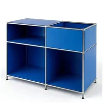 Floordirekt Metallregal 3 Ablagen 88 x 40 x 65 cm blau