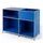Floordirekt Metallregal 3 Ablagen 88 x 40 x 65 cm blau