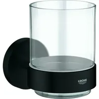 Grohe Glas Essentials mit Halter matte black