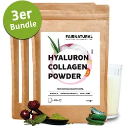 Kollagen Hyaluron Pulver 3er Pack Vorteilsaktion - 4-Monatskur