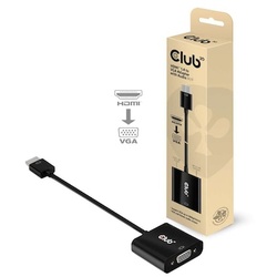 Club 3D HDMI 1.4 auf VGA Adapter mit Audio Stecker/Buchse aktiv St./Bu. schwarz
