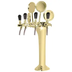 Schanksäule Gold 4-leitig, elegant, "Topp-Qualität!"