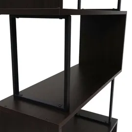 Mendler Bücherregal HWC-A27 Standregal 183 x 80 x 5 cm Dunkelbraun