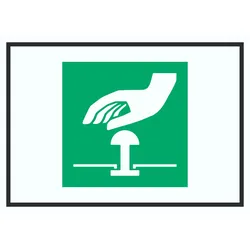 Not-Halt-Knopf Symbol A6 (105x148mm) Schild
