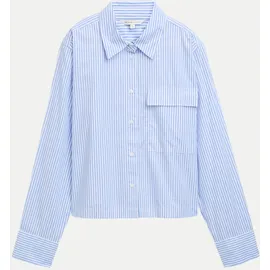 Tom Tailor Hemdbluse Boxy Fit Blau S