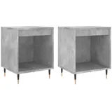 vidaXL Nachtschrank 2 Stk. 40 x 35 x 50 cm Betongrau