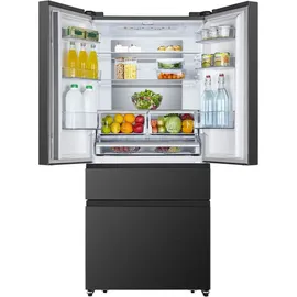 Hisense RF540N4SBF2 French Door (480 l, 1817 mm hoch, Schwarz)