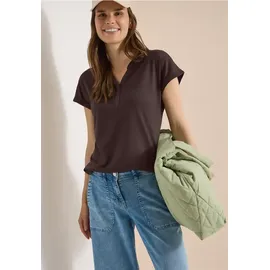 Cecil Kurzarm Shirt im Tunika-Look - Braun