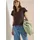 Cecil Kurzarm Shirt im Tunika-Look - Braun