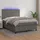 vidaXL Boxspringbett mit Matratze & LED Grau 140x200 cm Kunstleder