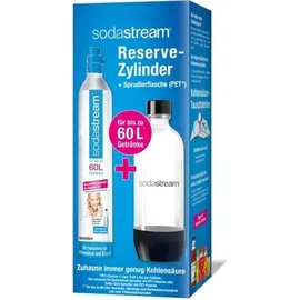 Sodastream PET-Flasche 1 l schwarz + Zylinder