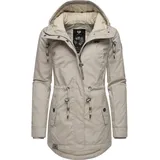 Ragwear Damen Winterjacke warmer Kurzmantel mit Kapuze Monadis Black Label Intl Zinc24 Gr. L - L