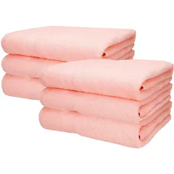 Betz 6 Stück Saunatücher PALERMO Größe 80 x 200 cm  Farbe Apricot