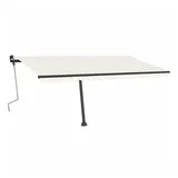 vidaXL Standmarkise Einziehbar 400x350 cm Creme