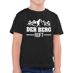 Shirtracer T-Shirt Der Berg ruft Kinder Sport Kleidung schwarz 128 (7/8 Jahre)