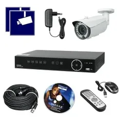 Indexa 26242 Videoüberwachungsanlage DVR422N + 1x Außenkamera VARIO AHD 2MP DVR-Set 1080p VA132 SET