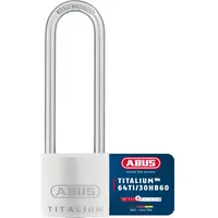 ABUS Vorhängeschloss Titalium 64TI/30HB60 - mit hohem Bügel - Kellerschloss mit Schlosskörper aus Spezial-Aluminium - gehärteter Stahlbügel - ABUS-Sicherheitslevel 4