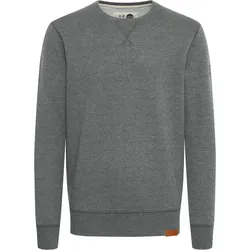 Longpullover SOLID "Sweatshirt SDTrip", Herren, Gr. L, grau (dar grau m), Obermaterial: 50% Baumwolle CO. 50% Polyester PES., Sweatshirts Longpullover