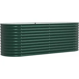 vidaXL Garten-Hochbeet verzinkter Stahl 240 x 80 x 81 cm Grün