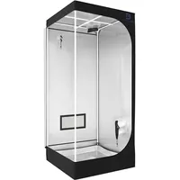 DiamondBox Growzelt DiamondBox Silver Line 80 x 80 x 180 cm Silber