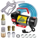 Dieselpumpen Heizölpumpe Biodiesel elektrische Kraftstoffpumpe Ölpumpe Fasspumpe Dieselpumpe Umfülpumpe Selbsansaugend mit Zapfpistolle, Zubehör Set Diesel Star 160-4-230V