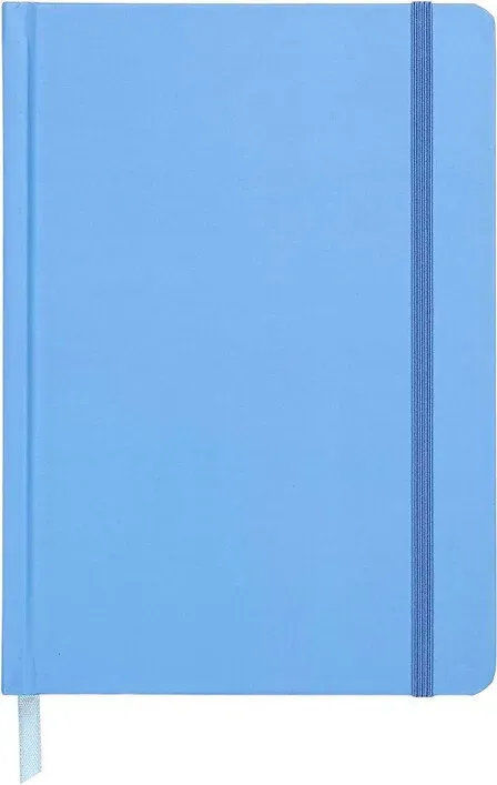 Jubiluu A5 Hardcoverblock, 18‐Monats, unmarkiert, 112 Blatt (100 g Büropapier), Lesezeichen & Gummiband – unmarkierter Planer für langfristige Planung, Zielerreichung oder tägliche Organisation – Marineblau