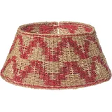 Beliani Weihnachtsbaumkragen GLACE Seegras Rot 60 cm