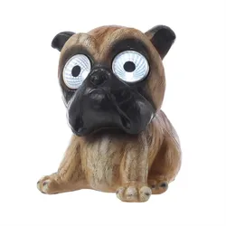 LED Solar Hund KIRA Gartenfigur kaltweiß Solarleuchte Dekoleuchte Garten