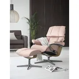 Stressless Stressless® Relaxsessel »Reno«, mit Cross Base, Größe S, M & L, Holzakzent Eiche, pink