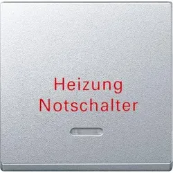 Merten 431860 Wippe mit Kontrollfenster und Aufdruck Heizungsnotschalter, aluminium, System M