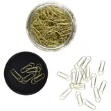 Wedo Büroklammern Metall 26 mm, 400 Stück in praktischer Dose, Messing