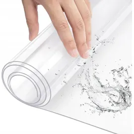 Woltu Tischdecke PVC 1 mm 80 x 140 cm Transparent