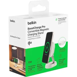 Belkin BoostCharge Pro - Kabelloses Aufladen, 1,5 m, Weiß AC, Schnellladung Drinnen,