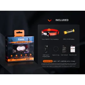 Fenix HM65R-T 2.0 Stirnlampe schwarz