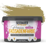 SEEBAUER diy Silikonharz-Fassadenfarbe Braun 2,5L für Außen (No. 655 Olive Oil) Selbstreinigende Fassadenfarbe mit Lotuseffekt - Geeignet für Putz, Mauerwerk und Beton