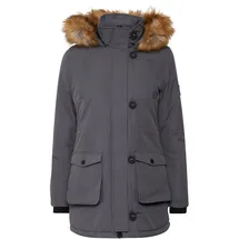 Oxmo OXActa Damen, Wintermantel Parka Mantel mit Kapuze | Gr.: XS