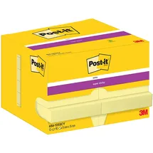 Post-it Super Sticky Notes, x mm Gelb 12 Stück