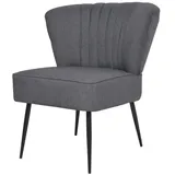 furnicato Cocktailsessel Dunkelgrau Stoff (1-St) grau